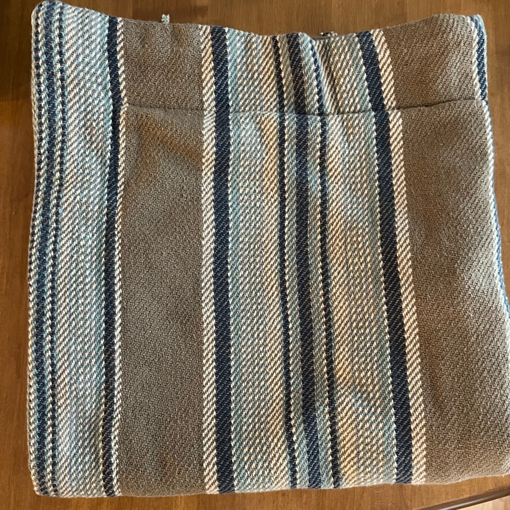 Pair of Annie Selke Pine Cone Hill Blue Heron Blanket Euro Shams new w/o tags